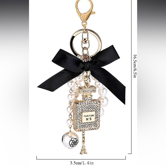 BAG CHARM Black Bow Perfume Bottle - Picture 4 of 5